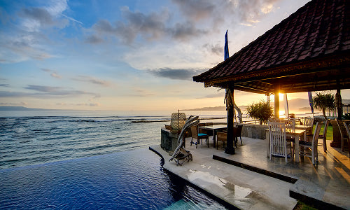 A breezy cabana by the ocean